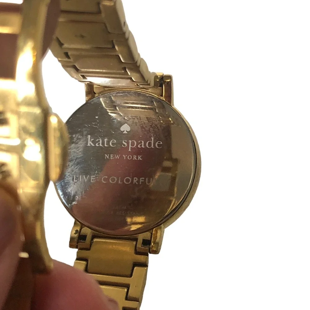 Kate Spade New York Gold Tone Mother of Pearl Crystal Accent‎ Watch